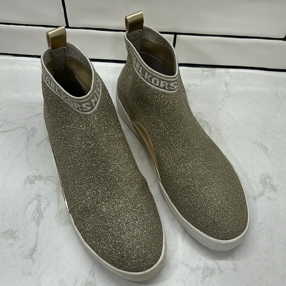 MICHAEL KORS GROVER Slip-On Sneakers Metallic Size: 7 - Picture 15 of 16